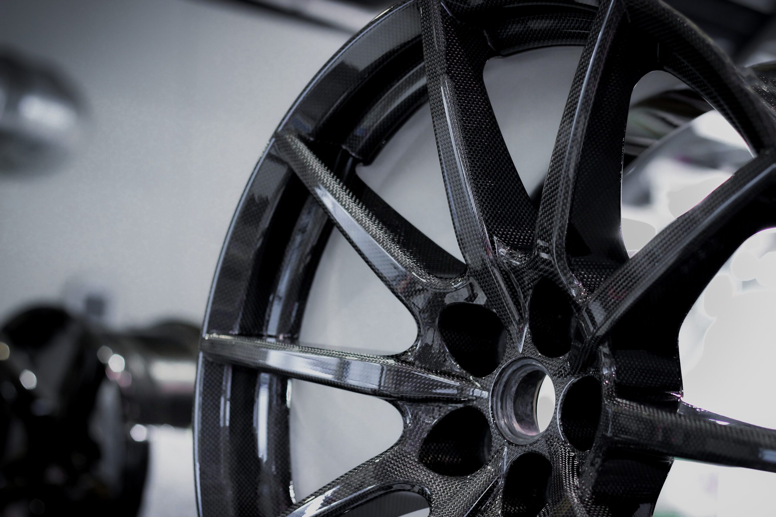 Ferrari carbon fiber wheel in factory