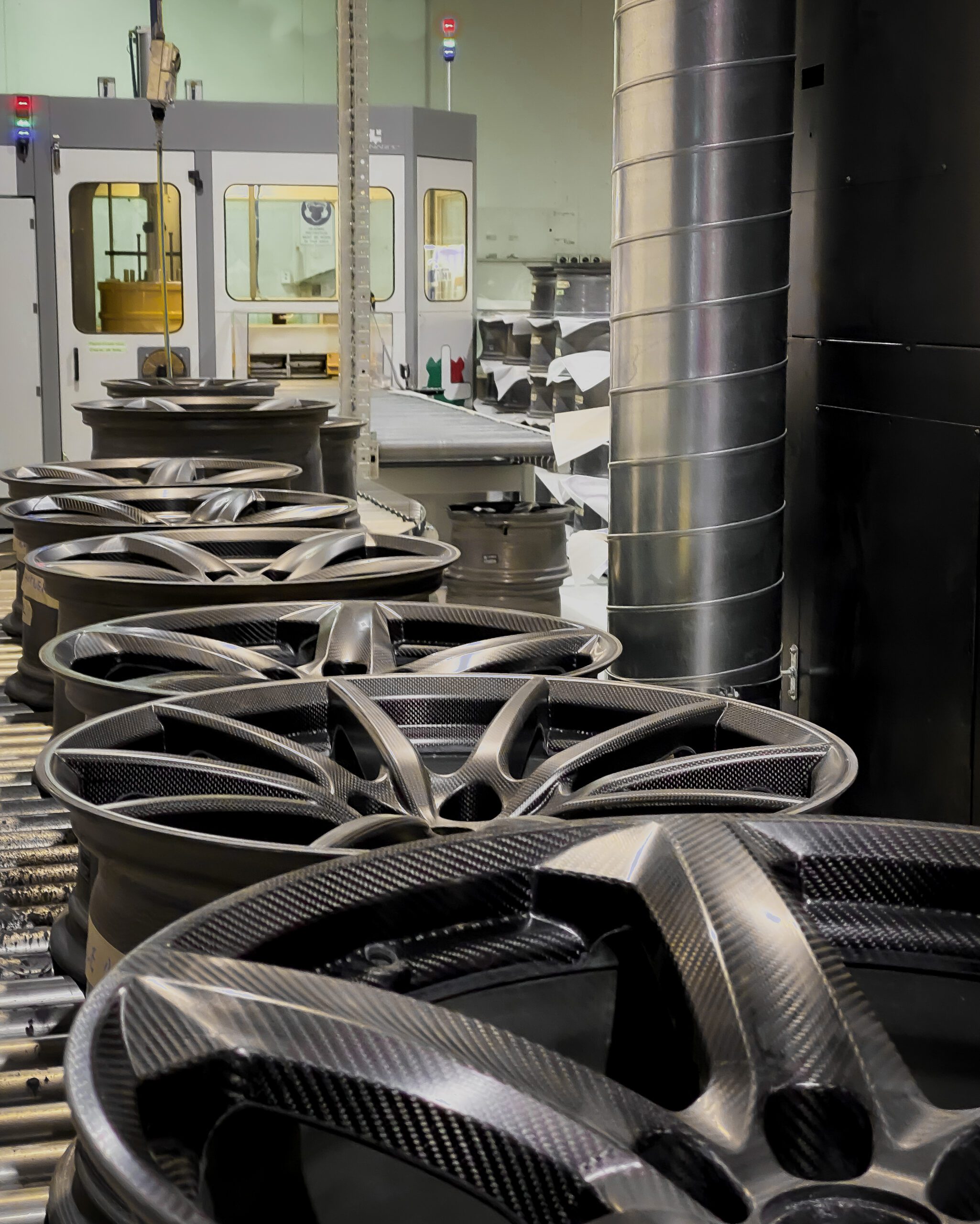carbon fiber wheels in factory