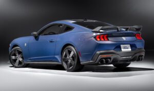 Mustang Dark Horse rear view with Carbon Fiber Wheels