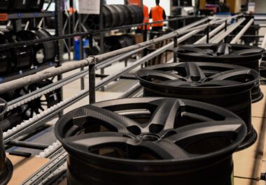 Corvette Z06 carbon fiber wheels in Carbon Revolution factory in Australia